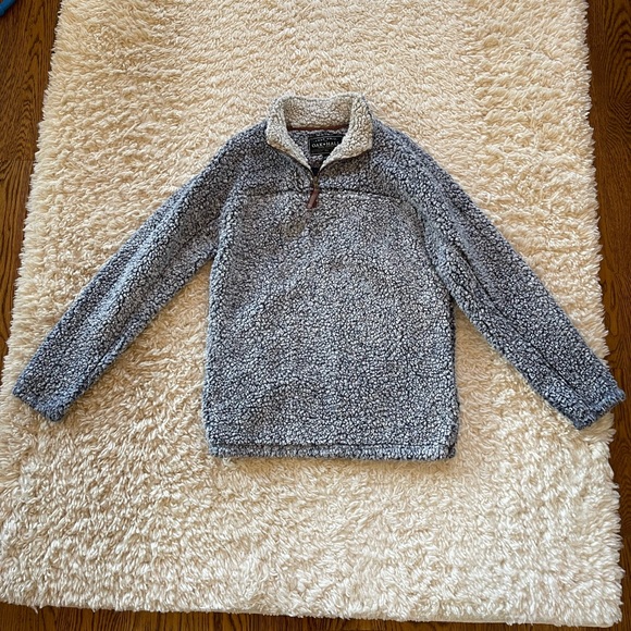 Like new True Grit 1/2 zip pullover vintage blue size s - Picture 4 of 6